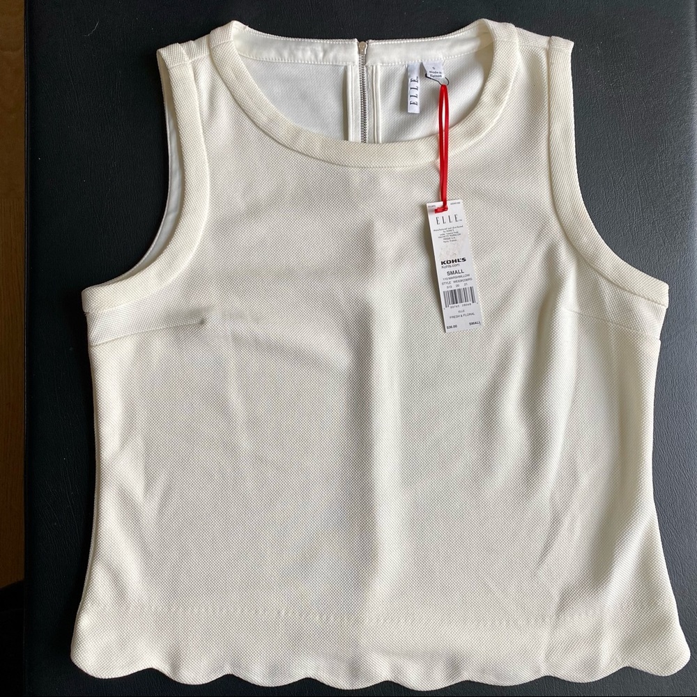 NWT ELLE Tank Top/Sleeveless Top, Women’s Size Small, marshmallow colored
